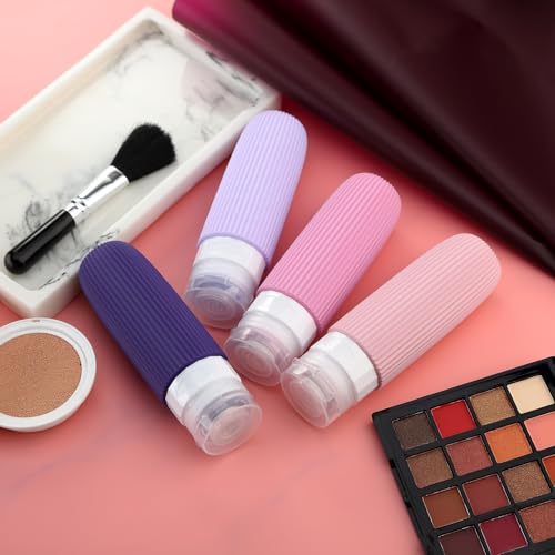 Travel Bottles for Toiletries (3 Ounces / Purple)