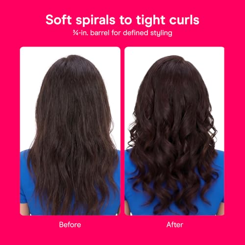 Curling Iron Double Ceramic (White/Rose Gold / 0.75 Inch Standard Barrel)