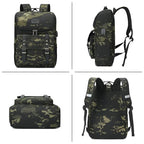 Vintage Backpack Travel Laptop Backpack with usb Charging Port for Women & Men College Backpack Fits 15.6 Inch Laptop Camouflage Green (Camo&green)