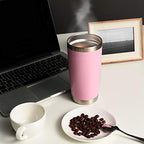 20oz Stainless Steel Tumbler Bulk with Lid (1 Count (Pack of 1) / Pink)