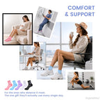 Ankle Compression Socks Women Men Plantar Fasciitis Relief 5 Pairs (X-Large / Melard Brown Mix(5 Pairs))
