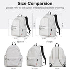 15 Inch Casual Travel Daypack (Light Gray / 15 inch)