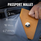 Passport Wallet with Holder for AirTag (Truffle)