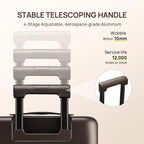 Top Opening Carry On Luggage 22x14x9 (02-Caramel Latte / Carry-On 20-Inch (Top Opening, 38L))