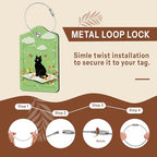 2 Pcs Cat with Book Luggage Tags for Suitcase (Funny-cat-book)