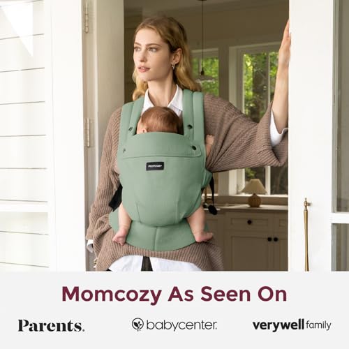 Baby Carrier with Natural Cotton Linen (Sage Green)