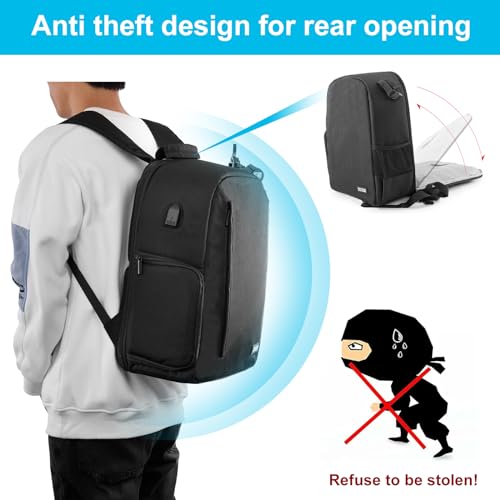 Camera Backpack Bag for DSLR (Black / 3.0 Large)