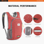 Small Daypack 10L Hiking Backpack Packable Lightweight Travel Day Pack for Women Men (10l / Red)