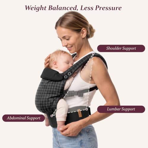 Reversible Baby Carrier (Black & Houndstooth)