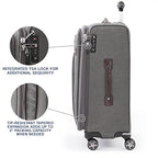 Platinum Elite Checked Luggage Spinner (Checked-Medium 25-Inch / Vintage Grey)