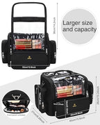 Makeup Brush Bag Extra Large Makeup Brush Case with 4 small bags Professional Makeup Artist Brush Holder Stand Up Organizer for Travel with Adjustable Dividers and Shoulder Strap (Black with 4 Makeup Bags)
