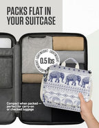 Hanging Travel Toiletry Bag (Blue Elephant)