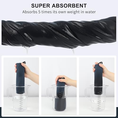 Microfiber Towel Quick Dry Camping & Travel & Gym Towel. Compact (Navy Blue / 24.00" x 12.00")