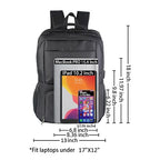 Laptop Backpack Fits 17 Inch Computer (A Black)