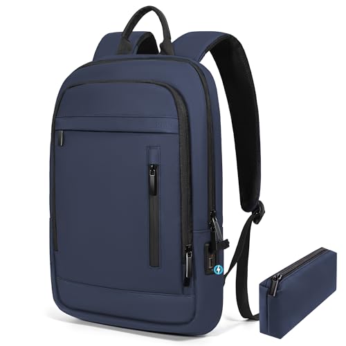 Business Backpack for Men Lightweight Commute Laptop Backpack Anti (17.3" / Classic / Blue)