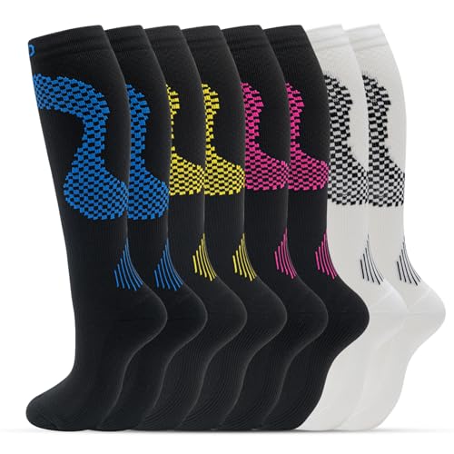 8 Pairs Compression Socks for Men & Women 20 (Small-Medium / 27-8 Pairs-03)