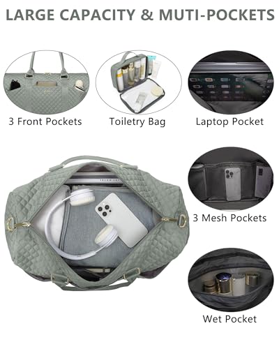 Women Weekender Travel Duffle Bag (04-Sage Green / Large)
