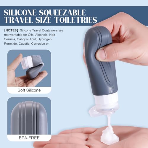 Travel Bottles for Toiletries (GRAY)