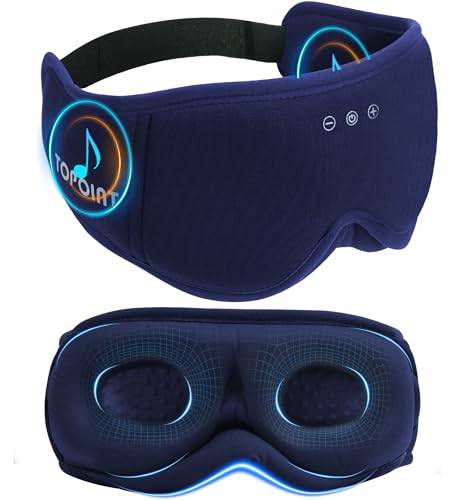 Sleep Mask with Headphones Bluetooth 5.4 (Blue)