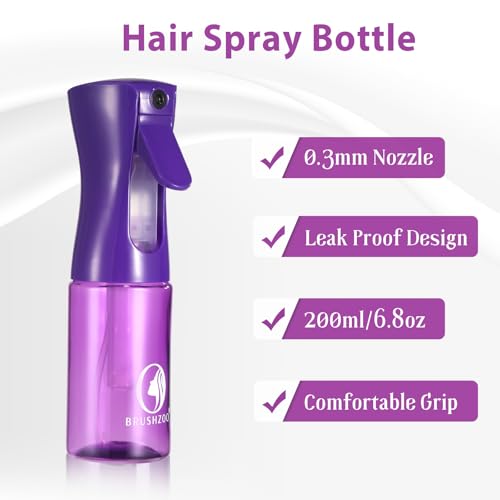 BRUSHZOO Hair Brush Set for Women All Hair Detangling Styling (Purpe)