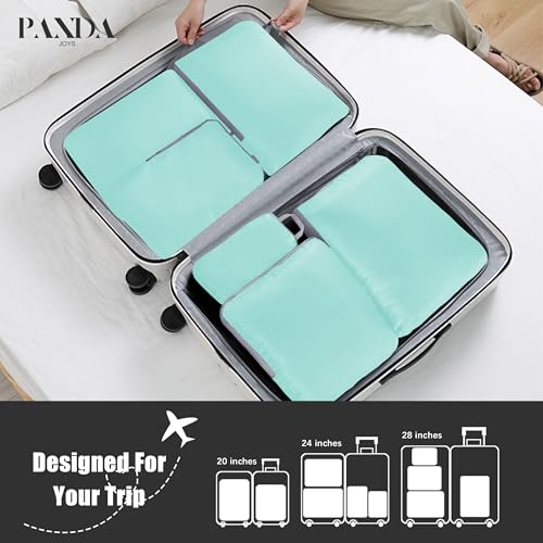 4 Set Compression Packing Cubes Travel (Light Teal)