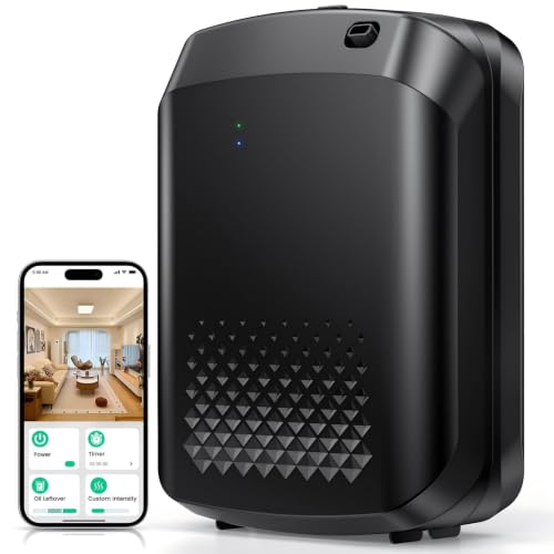 Waterless Essential Oil Diffuser 3000 Sq.Ft Coverage for Large Home Hotel Office (Black)