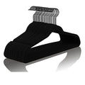 Black Velvet Hangers 50 Pack Non Slip Heavy Duty Black Hooks (Black/Black / 50-Pack)