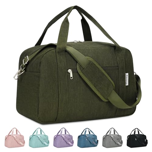 Carry on Duffle Bag Underseat for Airplane (Army Green / Small without laptop compartment)