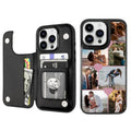Custom Wallet Phone Case for iPhone 14 Pro Max (Black-E / iPhone 14 Pro Max)