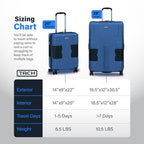Patented Connecting Hard Shell 2 Piece Luggage Set (Midnight Blue / 2-Piece Set)