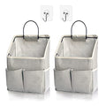 2 Pack Wall Hanging Storage Bag (Grey(2 Pcs))