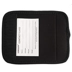 Neoprene Luggage Handle Wraps for Traveling Bright Color Luggage Tags (Black)