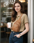 Crossbody Bags for Women Leather Sling Bag for Woman Travel Camel Brown (3-camel Brown)