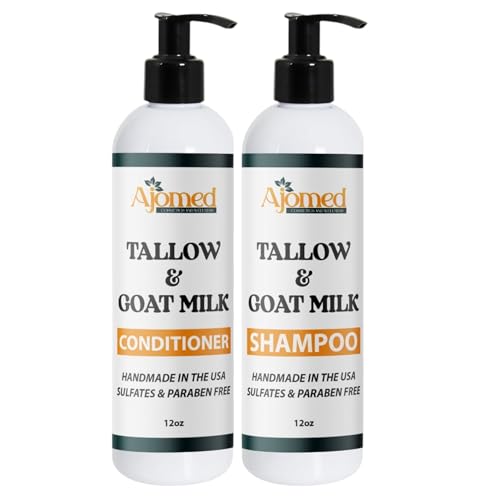 Beef Tallow & Goat Milk Shampoo and Conditioner Set (Shampoo & Conditioner 12 Oz)