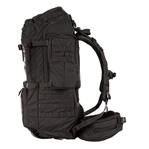 Tactical Rush 100 Large Duty Deployment Backpack 60L Molle Bag (Black / Small-Medium)