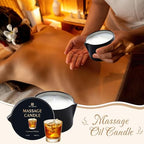3 Pack Massage Oil Candles 2.35oz Low Temp Massage Candle Valentines Gifts (2.35 oz)