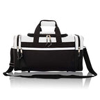 17" Blank Duffle Bag Duffel Bag Travel Size Sports Durable Gym Bag (White)
