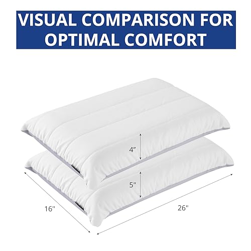 Cooling Memory Foam Pillow for Neck Pain Relief (26x16x5")