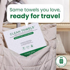 Clean Towels XL® Original 50 Ct + Sensitive Skin 10ct Travel Pack Duo (Sensitive Skin Discovery Kit)
