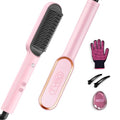 Hair Straightener Brush (Pink)