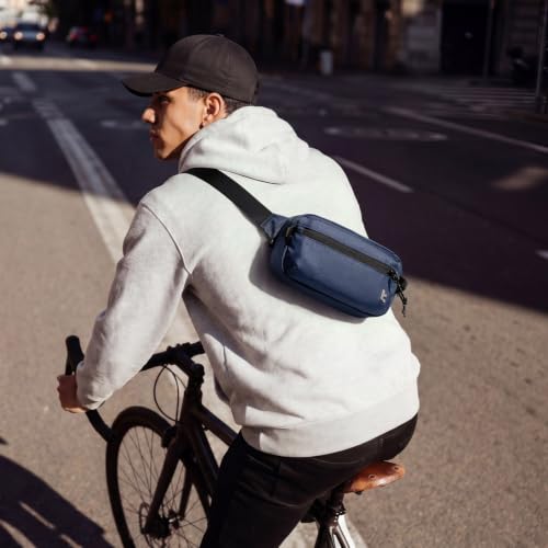 1.5L Sling Bag with RFID Blocking Crossbody Chest Pack for Men Women (Dark Blue / 1.5L)