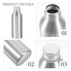 3 Sets Aluminum Travel Bottles 100ml Empty Aluminum Bottle with Screw Lids for Lotion Shampoo Essential Oil Perfume Aromatherapy (3.4 Ounces)