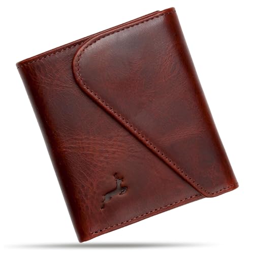 Full Grain Leather Wallet for Men (Cognac Brown)