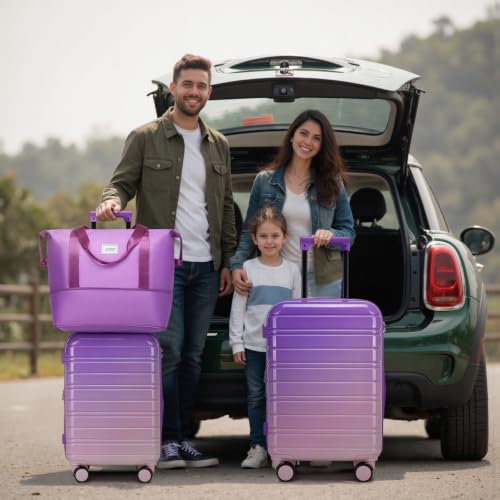 Luggage Sets 5 Piece (Lavender Blush / 5 Piece Set (20/24/28/DB/TB))