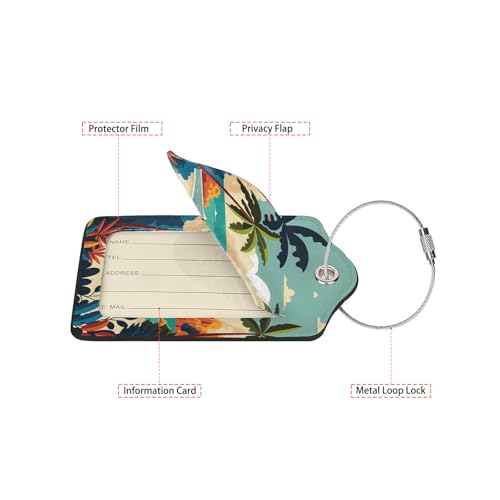 Cartoon Summer Beach 2 Pcs Luggage Tags (Cartoon Summer Beach)