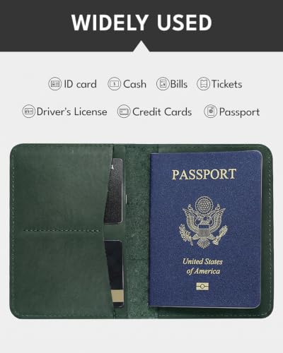 Passport Holder for Travel (Forest Green)