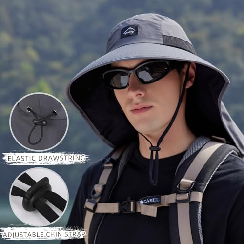 Outdoor Sun Hat for Men Women (1pack-darkgrey/Arm Sleeves)