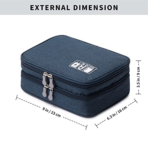 Electronic Accessories Organizer Bag (9 inch / Dark Blue 1)