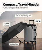 Repel Windproof Travel Umbrella (Black + Red 1-Pack / Standard)