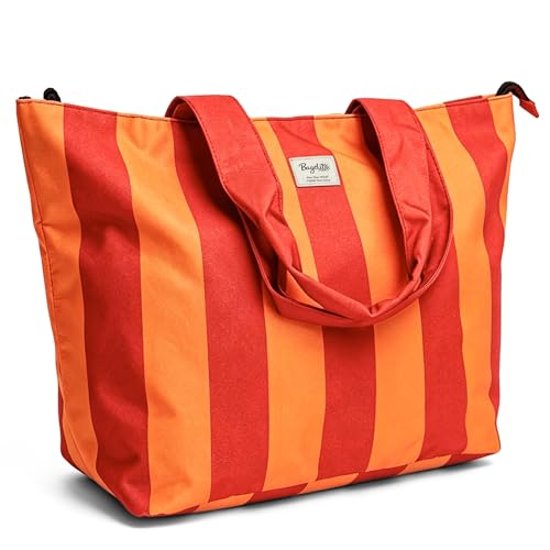 Beach Bags Waterproof Sandproof (Red + Orange)